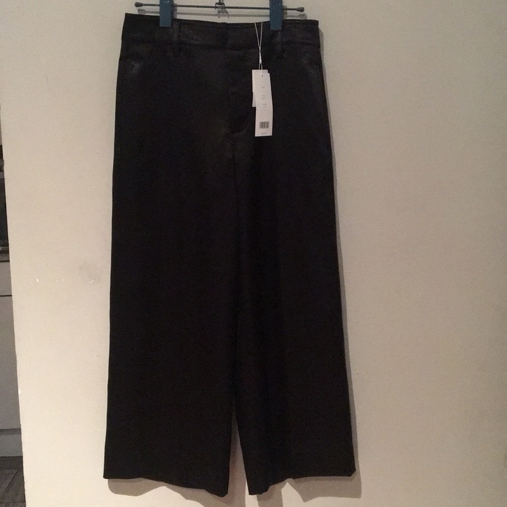 NWT Vince Metallic Satin Crop Wide Leg Pant - Picture 6 of 10